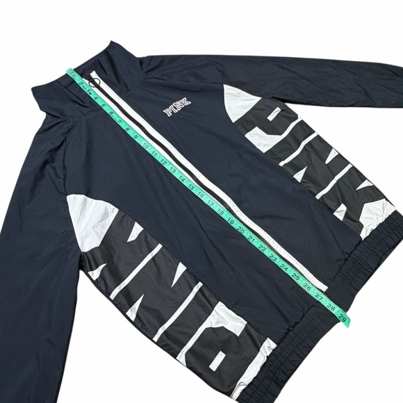 VS PINK Navy Blue, Black & White Anorak Windbreaker - Size XS - Picture 10 of 15